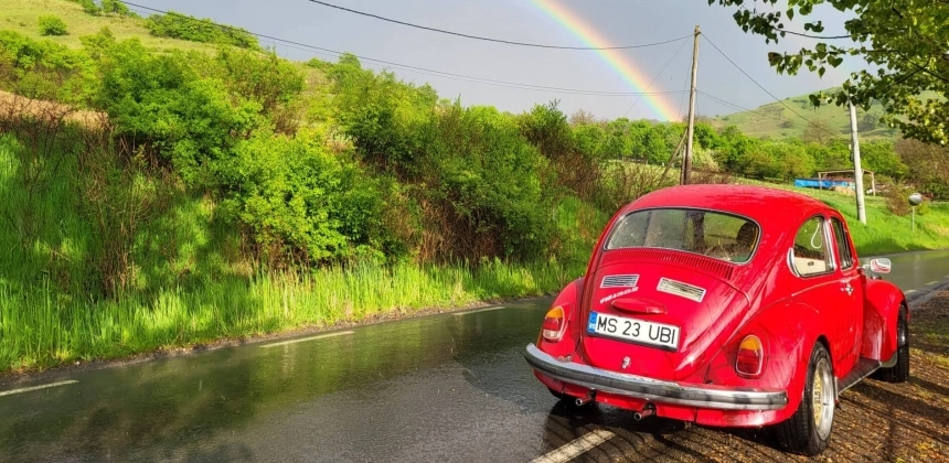 PLIMBARE CU STIL ÎNTR-O MAȘINĂ DE EPOCĂ VW BEETLE CU ȘOFER